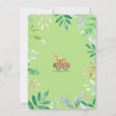 Wild One Waterverf Safari Animals 1ste verjaardag Kaart (Achterkant)