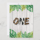 Wild One Waterverf Safari Panther 1e verjaardag Kaart (Achterkant)