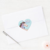 Wild One Waterverf Tribal Unicorn Hart Sticker (Envelop)