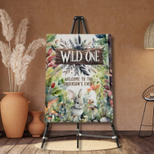 Wild One Welkomstbord Woodland Dieren Rustiek