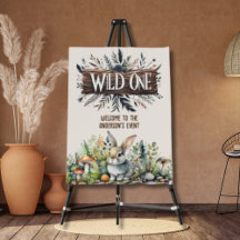 Wild One Welkomstbord Woodland Dieren Rustiek