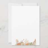 Wild One wild flower Baby shower Uitnodiging (Achterkant)