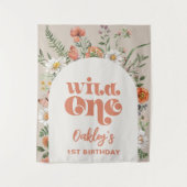 Wild One Wildflower Achtergrond Wandkleed (Voorkant)