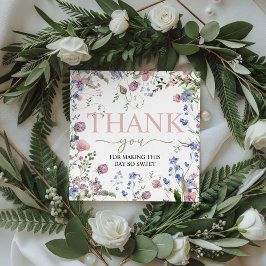 Wild One Wildflower Birthday Favor Tags Bedankjes Labels