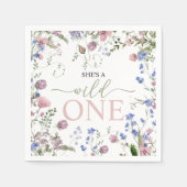 Wild One Wildflower Birthday Napkins Servet (Voorkant)