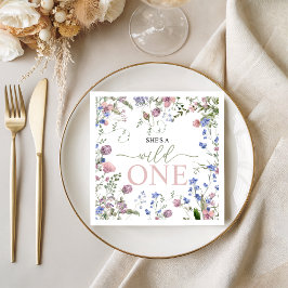 Wild One Wildflower Birthday Napkins Servet