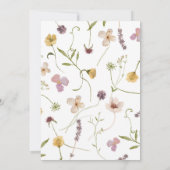 Wild One Wildflower Blush Pink 1e Verjaardag Kaart (Achterkant)