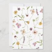 Wild One Wildflower Blush Pink 1e Verjaardag Kaart (Achterkant)