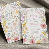 Wild One: Wildflower Eerste 1e Verjaardag Kaart