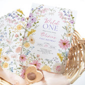 Wild One: Wildflower Eerste 1e Verjaardag Kaart