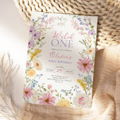 Wild One: Wildflower Eerste 1e Verjaardag Kaart