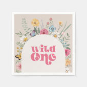 Wild One Wildflower Party Papier Servetten (Voorkant)