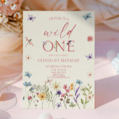 Wild One Wildflower Wild Flower 1st Birthday Party Kaart