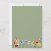 Wild One Wildflowers Butterfly 1e verjaardag Kaart (Achterkant)