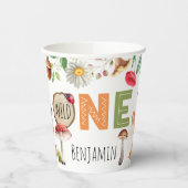 Wild One Woodland 1st Birthday Paper cup Papieren Bekers (Links)