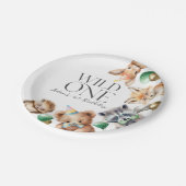 Wild One Woodland 1st Birthday Papieren Bordje (Gekanteld)