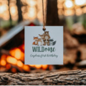 Wild One Woodland Animal First Birthday Bedankjes Labels