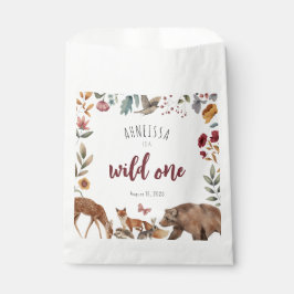 Wild One Woodland Animal First Birthday Bedankzakje