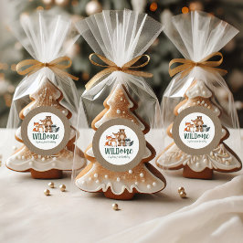 Wild One Woodland Animal First Birthday Ronde Sticker