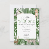 Wild One Woodland Animals Baby shower Invitation Kaart (Voorkant)