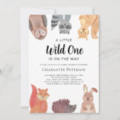 Wild One Woodland Animals Baby shower Kaart (Voorkant)