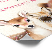 Wild One Woodland Animals Baby shower Welkom Poster (Hoek)