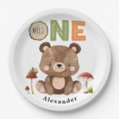 Wild One Woodland Beer 1e verjaardag Papieren Bordje (Voorkant)