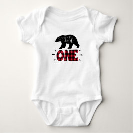 Wild One Woodland Beer Flannel Pset Bodysuit