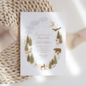 Wild One Woodland Birthday Party Kaart