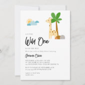 Wild One Woodland Cute Animal Safari Baby shower Kaart (Voorkant)