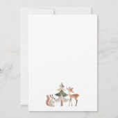 Wild One Woodland Dieren Zwangerschap Kaart (Achterkant)