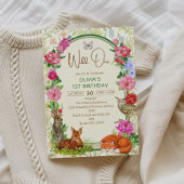 Wild One Woodland Floral Butterfly Animals Kaart