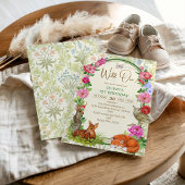 Wild One Woodland Floral Butterfly Animals Kaart