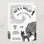 Wild One Woodland Fox Kaart (Voorkant / Achterkant)