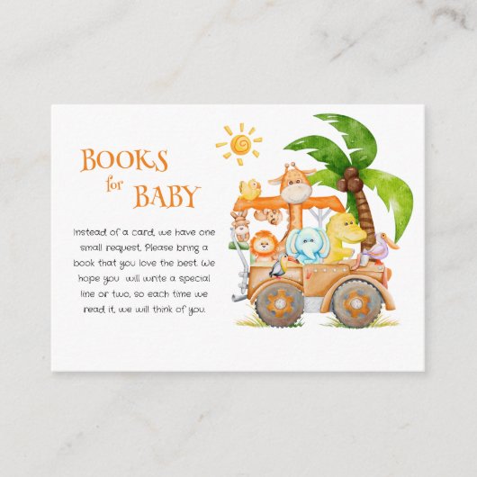 Wild One Woodland Safari Verjaardag Informatiekaartje (Voorkant)