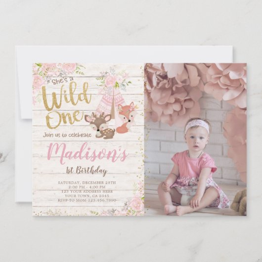 Wild One, Woodland, Tribal Kaart (Voorkant)