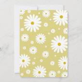 Wild ONE Yellow Daisy Bloemenmeisje Verjaardag Kaart (Achterkant)