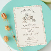 Wild One Zebra Safari Genderneutraal Baby shower Kaart