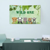 Wild One, Zoo Animal 1st Birthday Banner (Beurs)