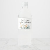 Wild One Zoo Baby shower Waterfles Etiket (Voorkant)