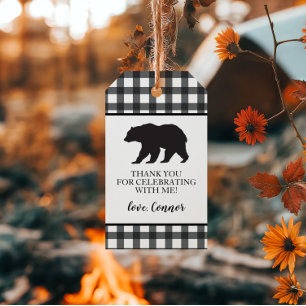 Wild One Zwart Beer zwart Buffalo Plaid Dank je we Cadeaulabel