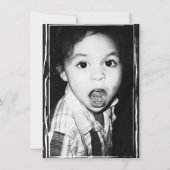 Wild One Zwart + Goud Foto 1 1e Verjaardag Kaart (Achterkant)