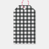Wild One Zwarte Beer Plaid Bedankt Cadeaulabel (Achterkant)