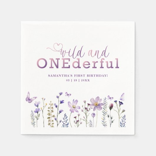 Wild ONEderful 1st Birthday Party servetten (Voorkant)