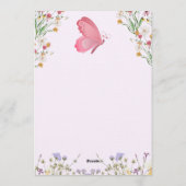 Wild & Onederful Floral Birthday Invitation Kaart (Achterkant)