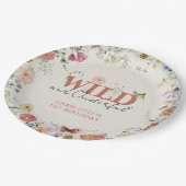 Wild & Onederful Pressed Flowers Meisje 1e Verjaar Papieren Bordje (Gekanteld)