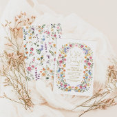 Wild & ONEderful Spring Wildflower 1e verjaardag Kaart