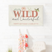 Wild & Onederful Terracotta Meisje 1e Verjaardag Spandoek (Insitu)