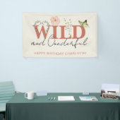 Wild & Onederful Terracotta Meisje 1e Verjaardag Spandoek (Beurs)