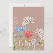 Wild & Onederful Wildflower 1e Verjaardag Schattig Kaart (Achterkant)